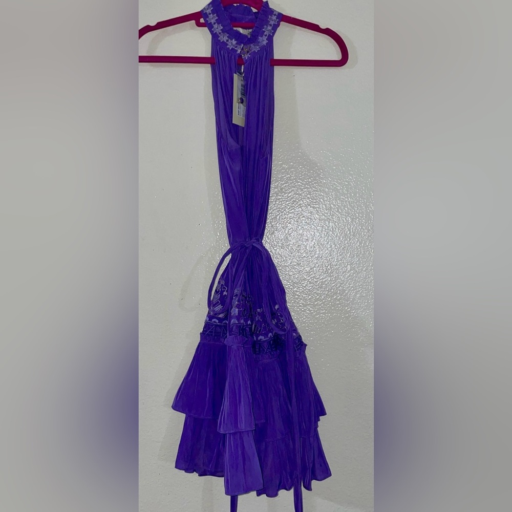 Ramy Brook Purple High Low Halter Dress for Prom
